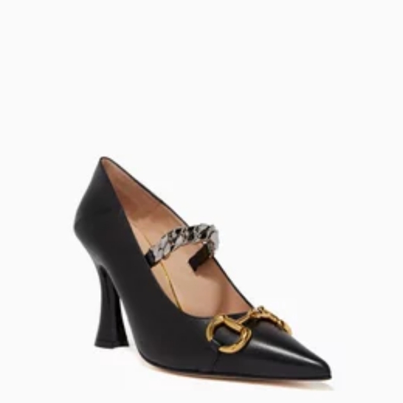 Nwob RARE authentic 42 Gucci horsebit pumps with chain strap, unused - Picture 1 of 6